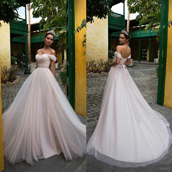 

Milla Nova Plus Size Wedding Dresses With Sash A Line Off The Shoulder vestido de noiva Bridal Gowns