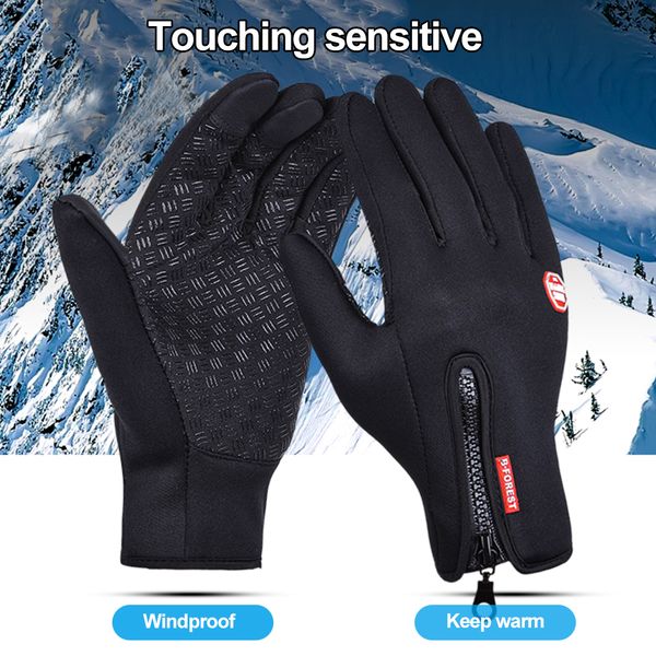 

winter warm touch screen gloves men windproof ski gloves for men outdoor sports cycling snowboard thicken warm mittens