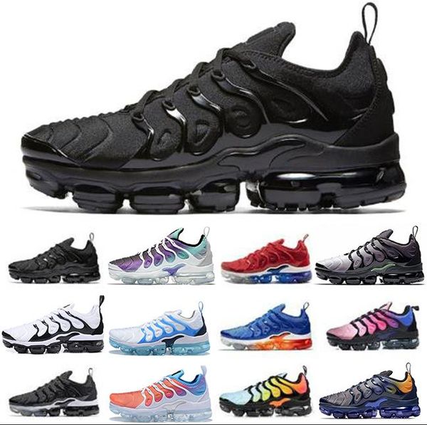 

2022 tn plus sneaker shoes bumblebee be ture hyper blue violet pink rise tropical sunset game royal mens women sports sneakers 36-45, Black