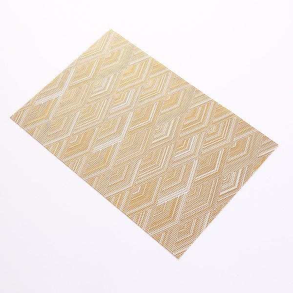 

4pcs pvc heat insulation anti oil picnic for dining table rectangle simple cup placemat set home waterproof pad woven grain
