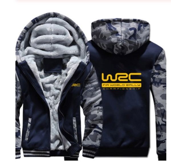 

world rally championship wrc hoodies winter camouflage winter casual wool lining fleece men's jacket sweatshirts pullover