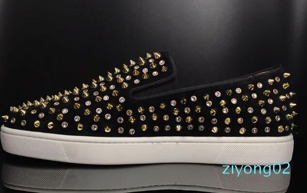 

drop shipping casual new 2017 fashion sneakers for men with spikes loe casual skateboarding sports shoe red bottom mens dress shoes z02, Black