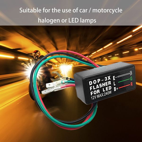 

3-wires motorcycle led blinker relay waterproof universal dop-3x car flasher for led 12v turn signal light flasher