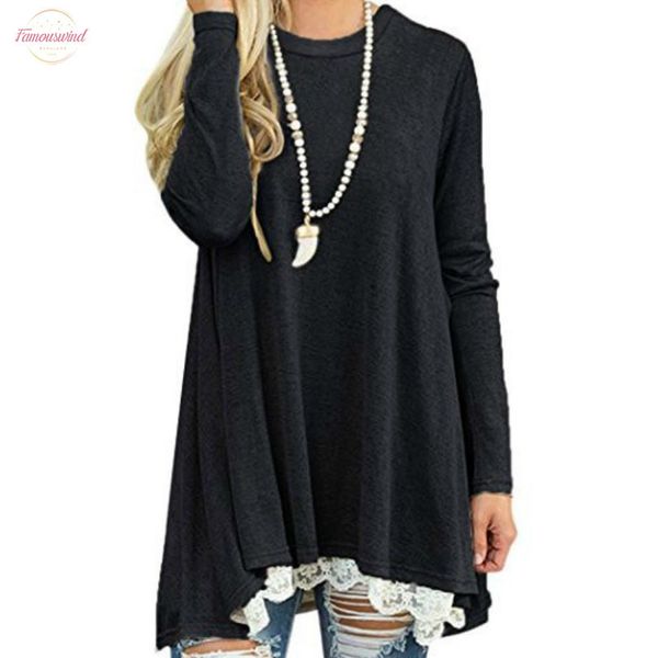 

femme autumn blouse casual women blouses loose shirts winter 2020 basic lace track jumper tunic long blusas gv184, White
