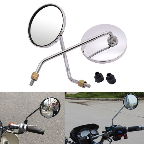 

universal motorcycle mirrors round mirror 8mm 10mm motorcycle accessories for yamaha xtz700 tenere tx125 adventure fzr 600 fz600