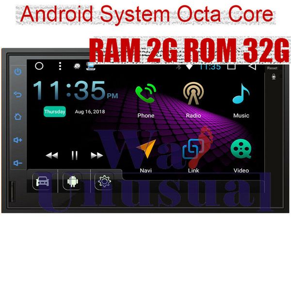 

Android 8.1 Auto Radio Bluetooth USB SD 2 Din Universal GPS Navigation Player