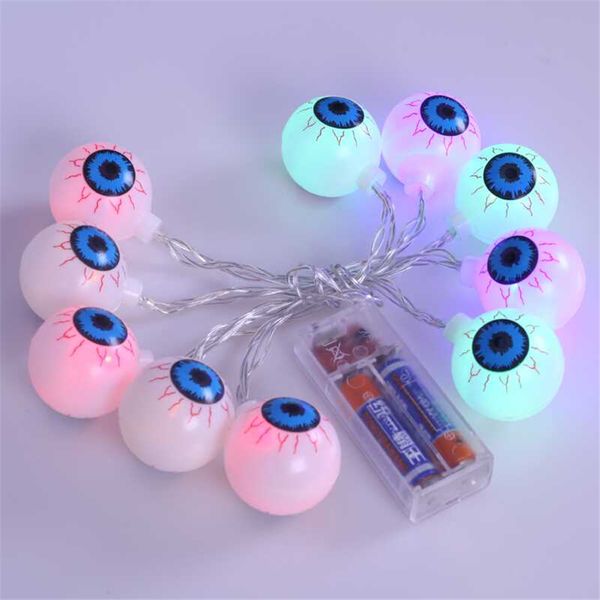 

halloween ghost eyes lights string lamp holiday party decoration string light battery operated 1.5m 3m 10led 20led colourful light
