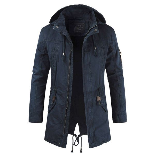 

men's casual windbreaker 2019 spring new arrive men's slim jacket high collar long outcoat solid color hooded casual jacket, Tan;black