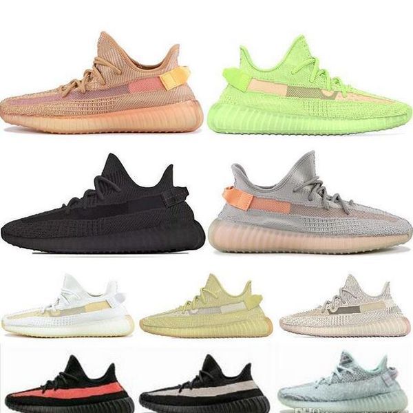 

tail light earth yecheil black static reflective marsh kanye west running shoes gid glow clay beluga 2.0 mens women designer sneakers