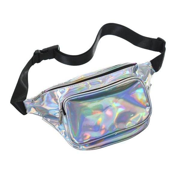

women holographic crossbody shoulder pouch chest bag fanny waist pack gift