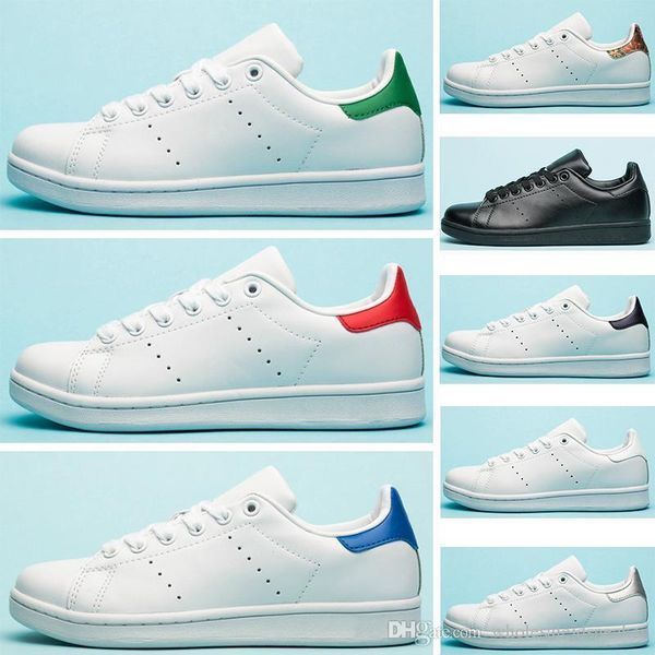 

designer flats stan casual shoes women mens smith leather flower triple white black zebra green grey navy gold trainer sports sneakers 36-45