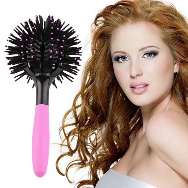 3d Round Hair Brushes Comb Salon Make Up 360 Degree Ball Styling
