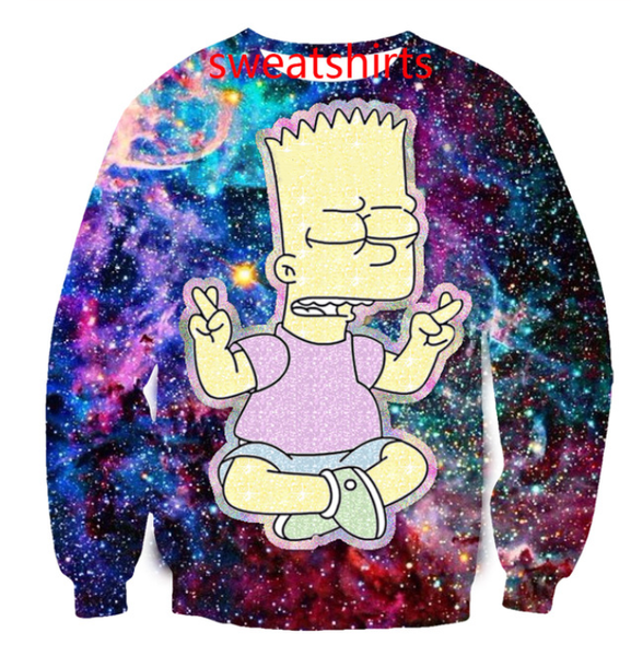 

2019 simpson cartoon character new sweatshirt men women 3d print 3d funny long sleeve tracksuit pullover outerwear casual w100, Black