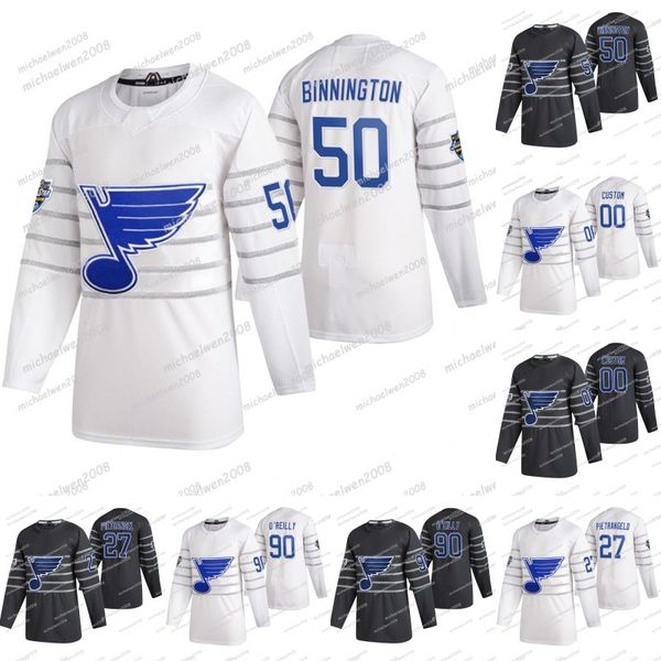 

st. louis blues 2020 all star game jersey perron binnington ryan o'reilly tarasenko alex pietrangelo brayden schenn jaden schwartz jers, Black;red