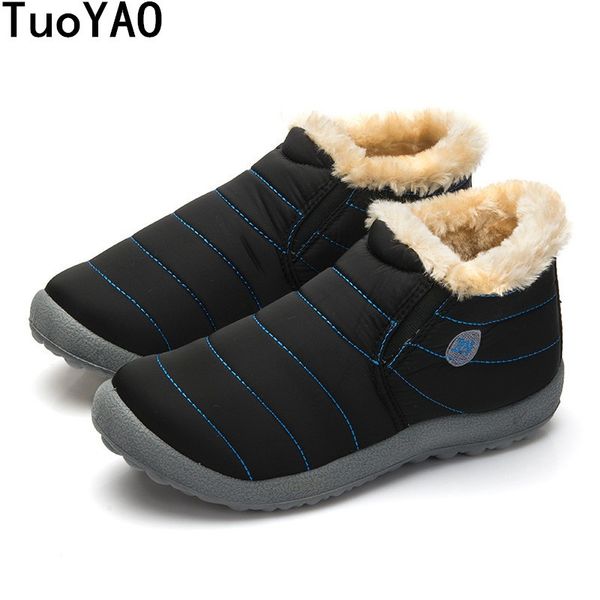 

size35-48 водонепроницаемой зимы женщин обуви пары мужского снег сапоги теплого мех внутри противоскользящего bottom keep warm мать casual b, Black