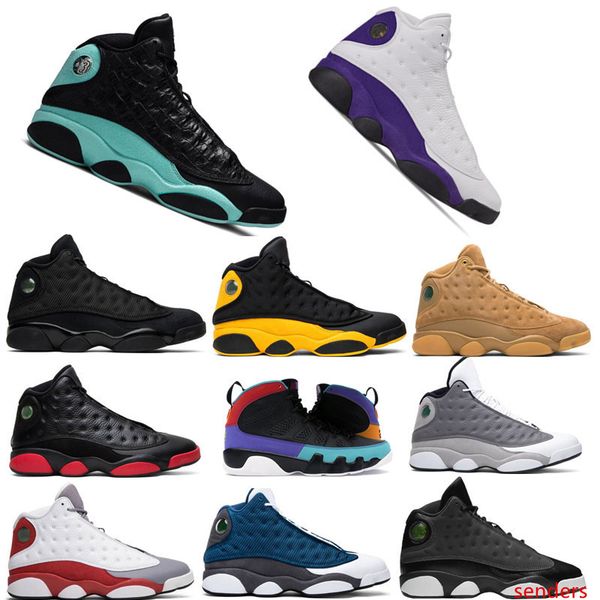 

13 13s mens basketball shoes island green cap and gown black infrared phantom hyper chicago black cat 9space jam men sport sneakers with