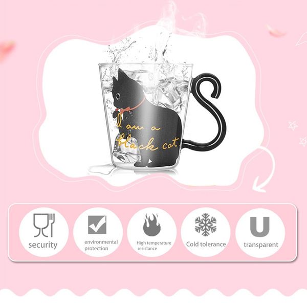 

cute kitty стакан воды кубок cat tail handle mug молоко чай кофе фруктовый сок кружки drinkware домашнего офиса кубок lovers подарки