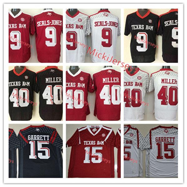 

Mens NCAA Texas A&M Aggies Von Miller football Jersey Stitched #9 Ricky Seals-Jones 15 Myles Garrett Texas A&M Aggies Jersey S-3XL
