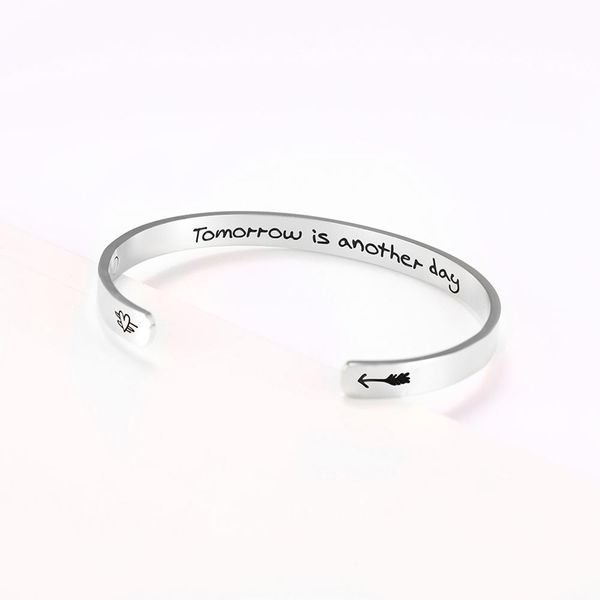 

myshape magnetic pure stainless steel energy magnetic healthy care bracelets gold men women's bangle tomorrow is another day, Black