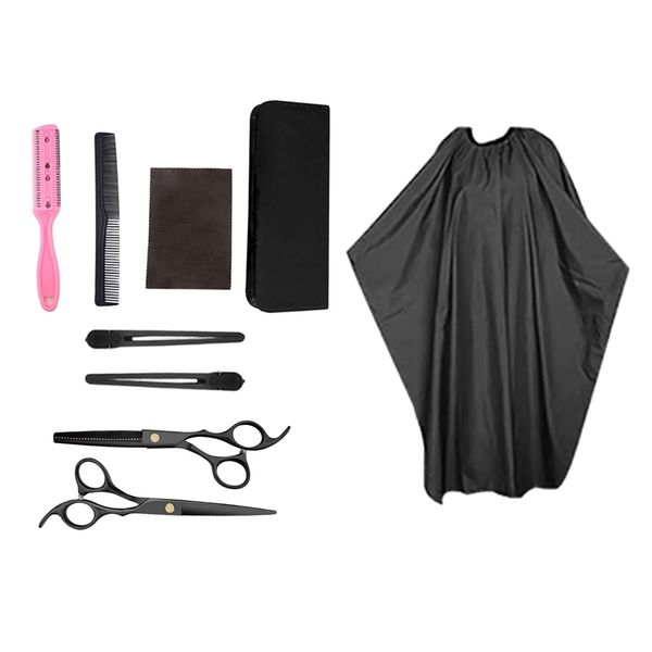 

8pc professional salon hair cutting scissors thinner barber shears razor set