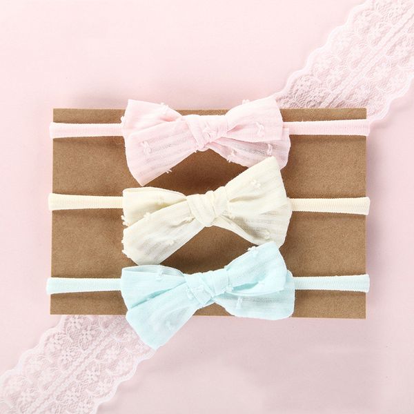 

детский bow tie hairclips хлопок сладких симпатичные сплошные зажимы волосы девушка шпильки мягкий износ головка аксессуары для волос, Slivery;white