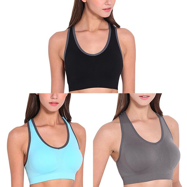 

ladies gym yoga sports bra breathable comfortable yoga exercise fitness bra, White;red