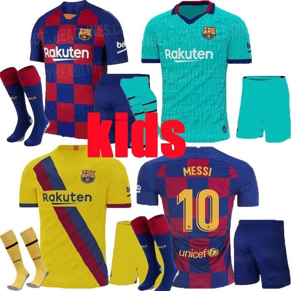 

Kid kit 2019 2020 occer jer ey barcelona cami eta de fútbol 19 20 barca me i de jong griezmann rakitic football jer ey kit full et