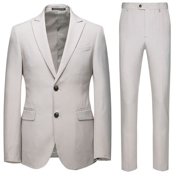 

большой размер бизнес leisure suit 2 шт groom шафер свадьба двухкнопочный костюм set xf112, White;black