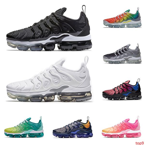 

triple black tn plus running shoes for men women sneakers mens trainer white rainbow lemon lime silver gradient breathable sports shoe