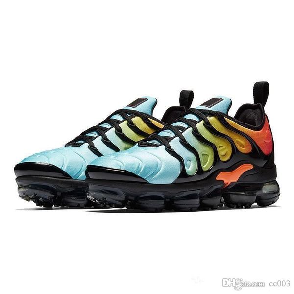 

2019 new casual shoes men tn triple black olive metallic white silver plus jogging shoes
