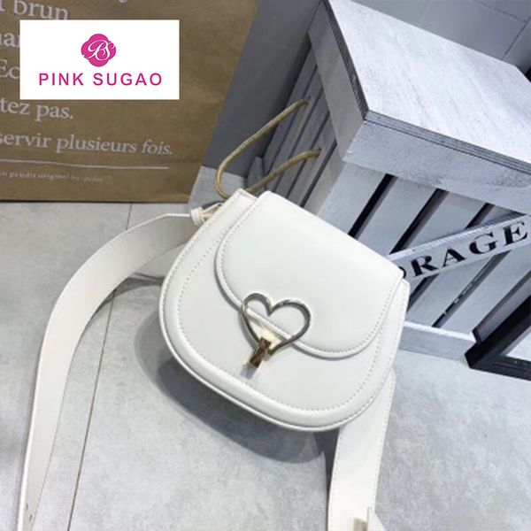 

Pink sugao designer luxury handbags purses women shoulder bags crossbody bag shell purses 2019 new fashion mini lovely hasp saddle bags