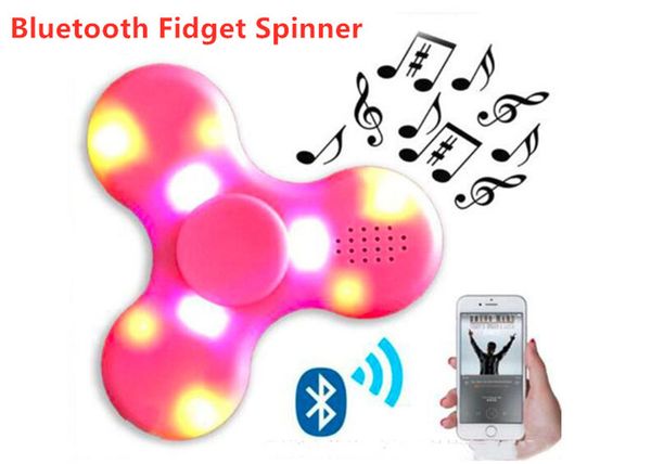 

wholesale optional hand spinner led light bluetooth fidget spinner metal ball bearings edc toy for decompression bluetooth spinners gift