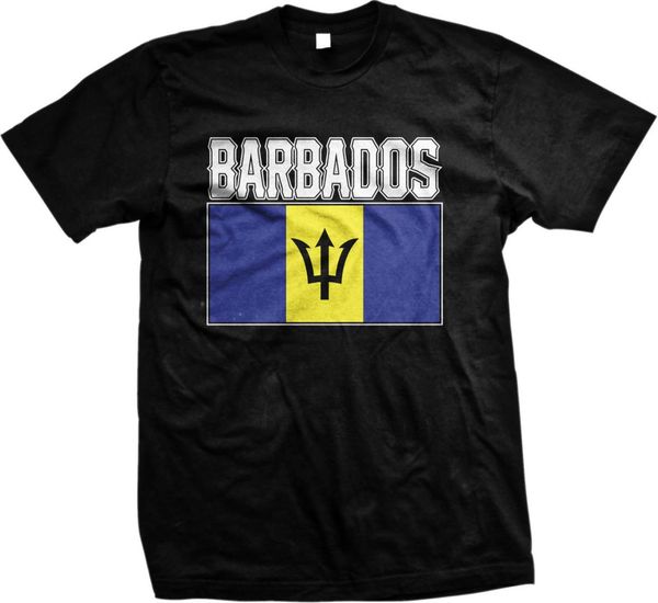 

barbados bold counry flag - barbadian pirde mens t-shirt, White;black