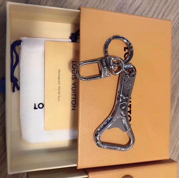 

fashion keychain purse pendant bags design corkscrew key rings for men titanium steel keychains chain gift box, Silver