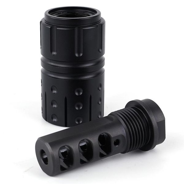 

cnc machine 1/2x28 for .223 5.56 muzzle brake with outer sleeve 13/16x16