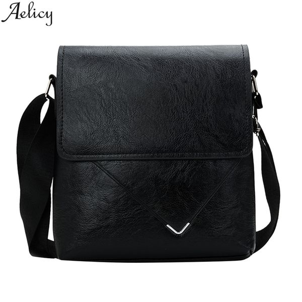 

aelicy men business soft synthetic leather messenger bag quality traveling crossbody casual soft bags solid briefcase