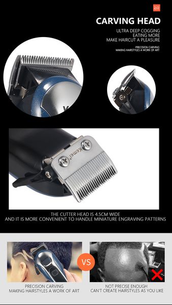 

горячая sela kemei электрический триммер волос для мужчин профессиональная аккумуляторная машинка для стрижки волос стрижка машины жк-диспле