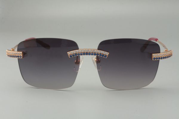 

large new luxury light sunglasses double ultra diamond 2019 metal row sunglasses sunglasses, temple fashion t352412-b, blue lfvai, White;black