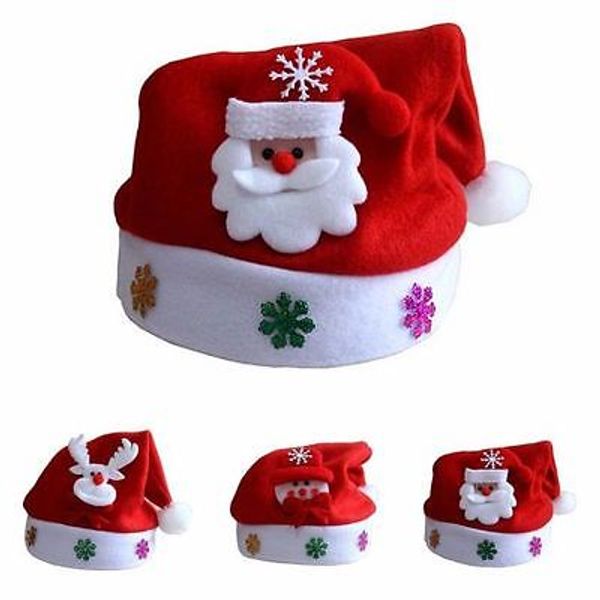 

новый xmas санта бархатные шляпы рождество red white party caps санта-клаус снеговика костюм новогоднее украшение