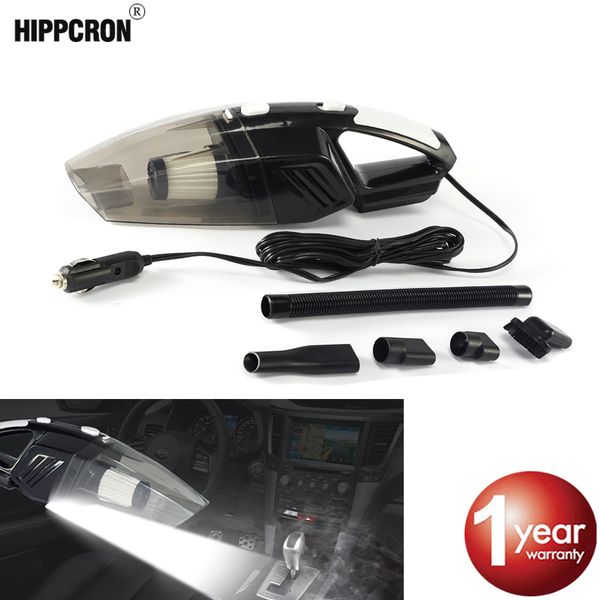 

hippcron car vacuum cleaner mini with led light wet and dry dual-use high power cleaner 12v 120w