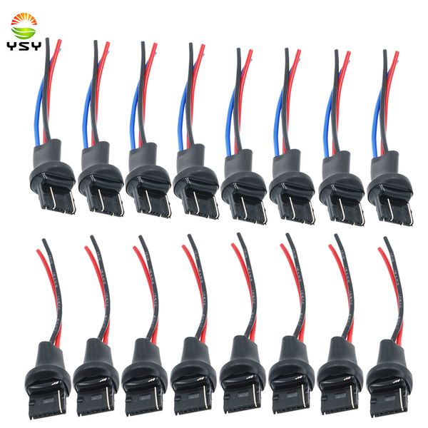 

ysy 7440 7443 t20 male adapter wiring harness w21w w21/5w connector holder socket fit car tail lamp turn signal lights retrofit