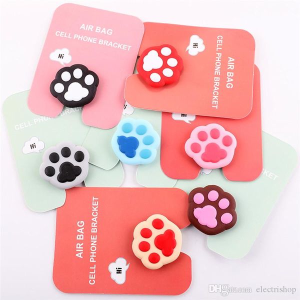

finger ring holder universal cute cartoon cat claw airbag smartphone holder stand expanding grip stretch cell phone ring holder