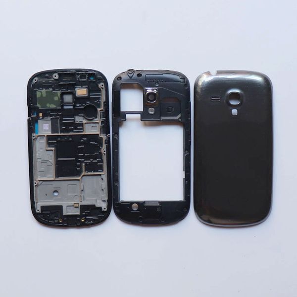 For Samsung Galaxy S3 Mini Gt I8190 I8190 Full Housing Front Panel Middle Frame Battery Cover Door Repair Parts White Gray Blue Uk 2019 From