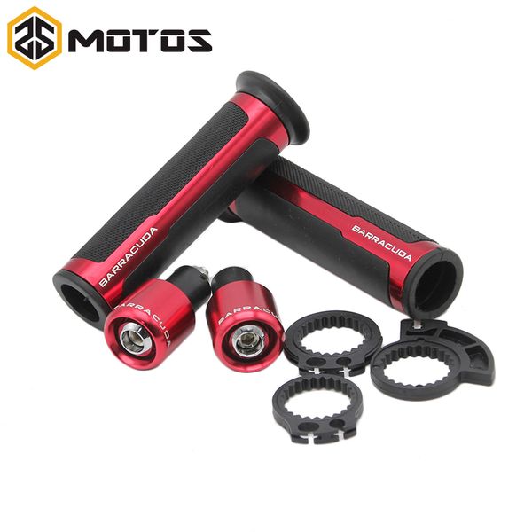 

zs motos 12 color barracuda 7/8" 22mm universal street&&racing cnc aluminum motorcycle handle bar caps / handlebar grips
