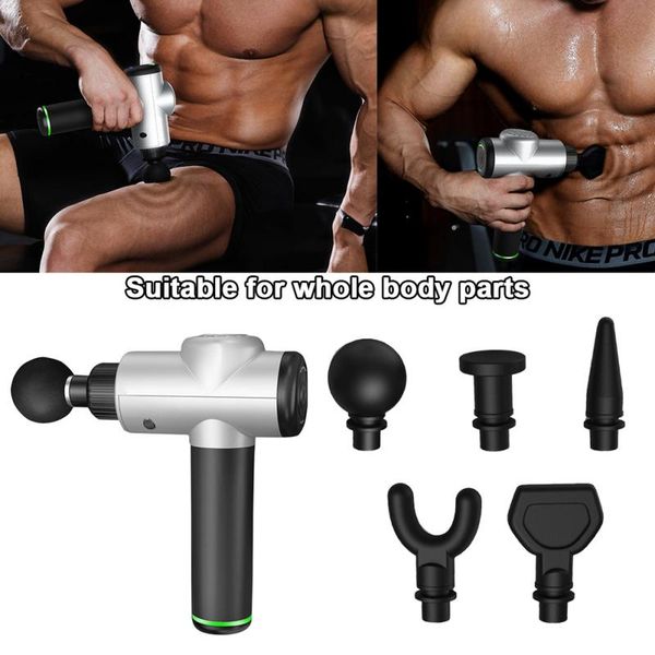 

massage gun fascia gun deep muscle massage portable noise reduction mute muscle stimulation pain relief percussion 6 heads