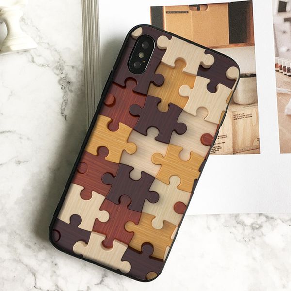 

coque luxury wood jigsaw puzzles чехол для телефона iphone 11 pro xs max xr 8 7 6s plus 5 se case мягкий черный силиконовый чехол tpu
