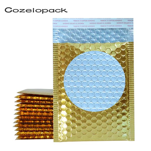 

10шт gold metallic bubble mailers фольга bubble сумка aluminized почтовые сумки свадебные сумки упаковка для подарков конвертов проложенной