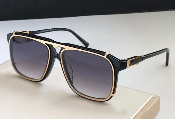 

2020 the latest selling popular fashion mens sunglasses square plate metal combination frame uv400 lens with box, White;black