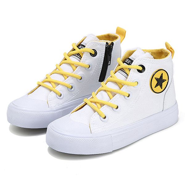 

2020 new spring non-slip lace up children's shoes canvas comfortable casual shoes korean kids wear-resistant fashion sneakers, Black