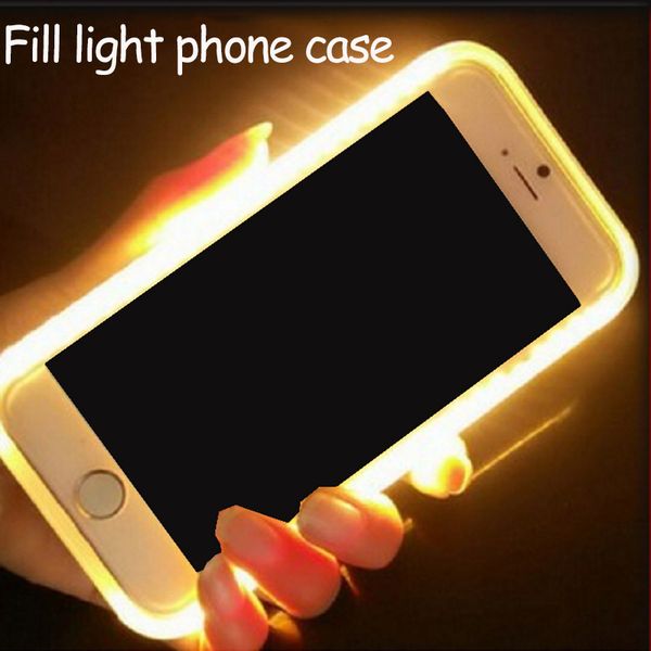 

for iphone x phone case fill light led phone case self-timer artifact creative p light mobile phone shell support 2pcs delivery